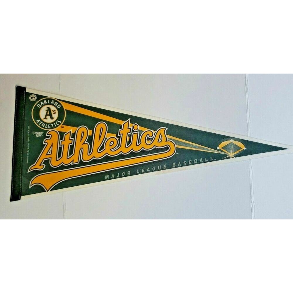 Rare Vintage 1997 MLB Pennant Oakland Athletics A's WinCraft Sports 12" x 30"NOS